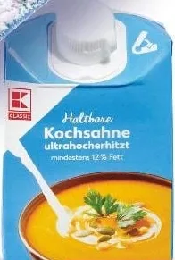 K-CLASSIC Smântână UHT pentru gătit, 12% grăsime, 200 ml