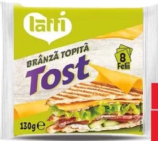LATTI Brânză topită toast, 130 g, 8 felii