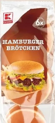 K-CLASSIC Chifle hamburger simple / cu susan, 6 x 50 g