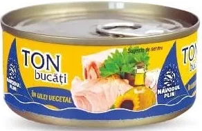 NĂVODUL PLIN Ton bucăți în ulei vegetal, 160 g