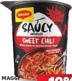MAGGI Saucy Noodles, aromă sweet chilli, 75 g