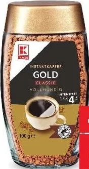 K-CLASSIC Cafea instant Gold, 100% arabica, 100 g