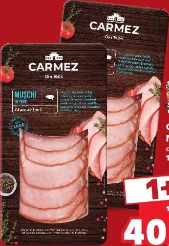 CARMEZ Mușchi de porc, 100 g (promoție 1+1; preț pentru 1 bucată)
