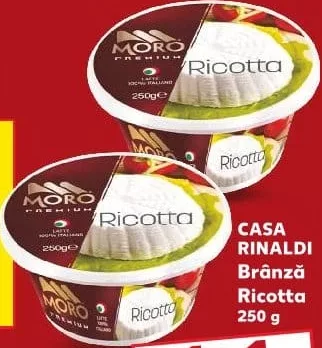 CASA RINALDI Brânză Ricotta, 250 g (promoție 1+1; preț pentru 1 bucată)