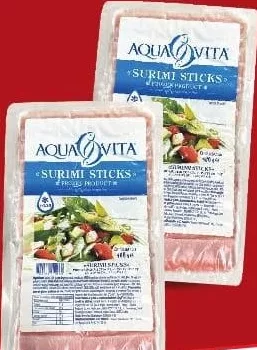 AQUAVITA Bastonașe de surimi, 400 g (promoție 1+1; preț pentru 1 bucată)