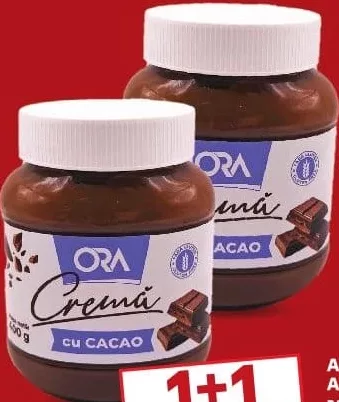 ORA Cremă de cacao, 400 g (promoție 1+1; preț pentru 1 bucată)
