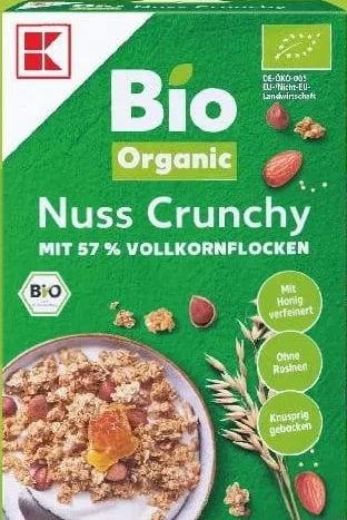 K-BIO Musli crunch, nucă, 500 g