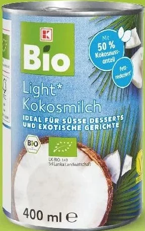 K-BIO Preparat eco cu extract de nucă de cocos, light, 400 ml