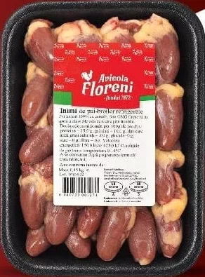 FLORENI Inimi de pui broiler, refrigerate, 450 g