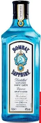 BOMBAY Gin Sapphire, 40% alcool, 0,7 l