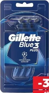 GILLETTE BLUE 3 PLUS Aparate de ras pentru bărbați Comfort / Sensitive, 3 buc / 3+1 buc
