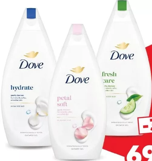 DOVE Gel de duș, diverse sortimente, 450 ml