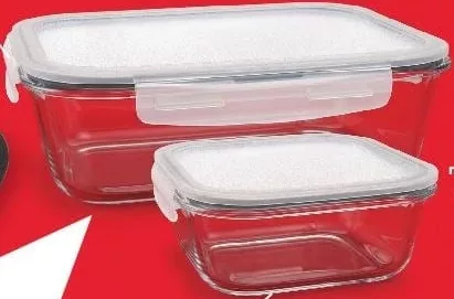 UNIGLASS Caserolă pătrată / dreptunghiulară cu capac, sticlă borosilicată / plastic, cca. 0,370/0,640/1,050/1,520/2,5 l sau 0,520/0,7/1,1/2,2 l, 1 buc, preț de la