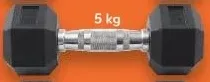 CRIVIT Ganteră hexagonală, 5 kg, 1 buc