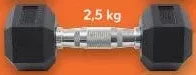 CRIVIT Ganteră hexagonală, 2,5 kg, 1 buc