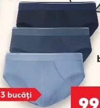 ESMARA MEN Chiloți pentru bărbați, M–XL, 3 bucăți, 1 set