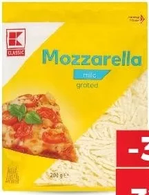 K-CLASSIC Mozzarella rasă 45% grăsime, 200 g