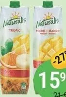 Băutură NATURALIS Tropic/Peach-Mango 1L