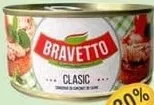 Conservă cu conținut de carne BRAVETTO Clasic 290g