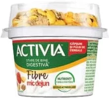 Activia Mic Dejun cu căpșuni și fulgi de cereale, 163 g