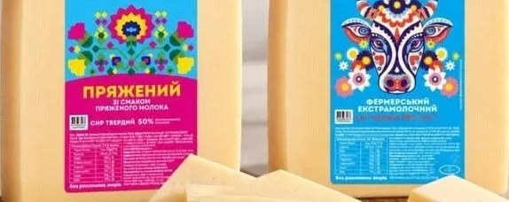 Branza tare Kanev: Priazhenyi, cu gust de lapte copt 50% / Fermerskyi extra-lactat, 1kg