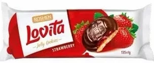 Biscuiți Lovita cu umplutură de jeleu de căpșuni Roshen 135 g