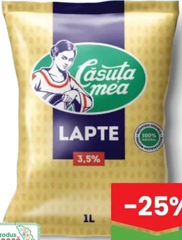 CĂSUȚA MEA Lapte 3.5% 1L