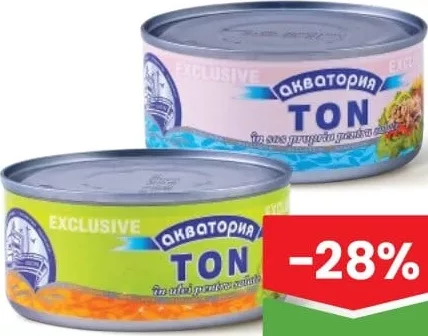 АКВАТОРИЯ Ton pentru salată sortiment divers 185g