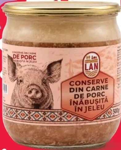 LAN Conservă din carne de porc înăbușită 500g