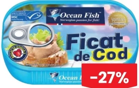 OCEAN FISH Ficat de cod natural 121g