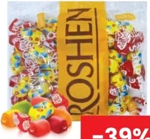 ROSHEN Bomboane Beshenaia Pciolka frutti 220g