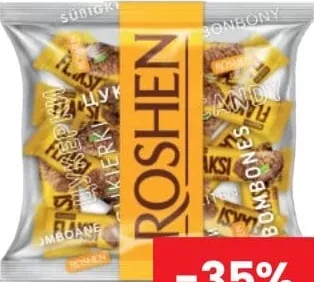 ROSHEN Bomboane FLAKSI cacao/cocos 170g