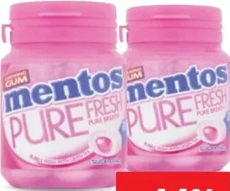 MENTOS Gumă de mestecat sortiment divers 54g