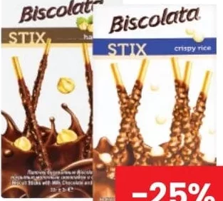 BISCOLATA Biscuiți stix sortiment divers 32g