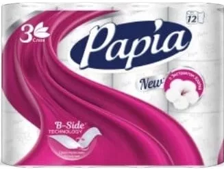 PAPIA Hârtie igienică 3 straturi × 12 role