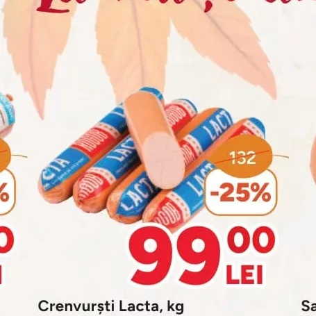 Crenvurști Lacta, kg