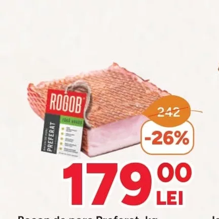 Bacon de porc Preferat, kg