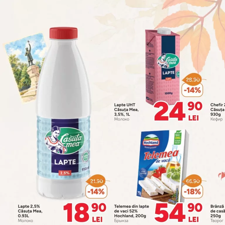 Lapte 2,5% Căsuța Mea, 0,93L
