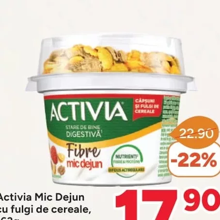 Activia Mic Dejun cu fulgi de cereale, 163g