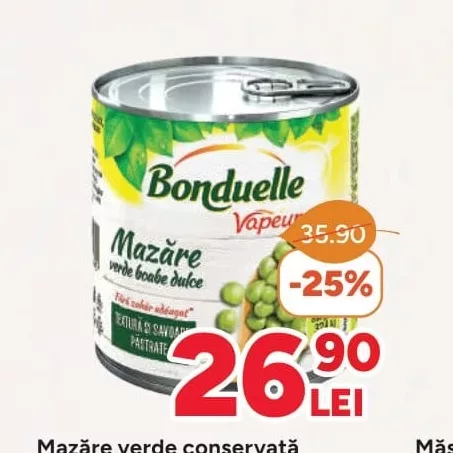 Mazăre verde conservată Bonduelle, 425g
