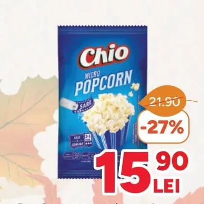 Pop Corn pentru microunde Chio, 80g