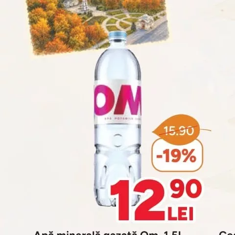 Apă minerală gazată Om, 1.5L