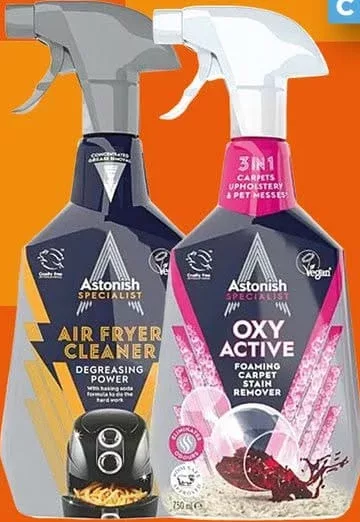 ASTONISH spray pentru aerogrill/spray antipete pentru covoare, 750 ml – cu cardul digital CasaMega