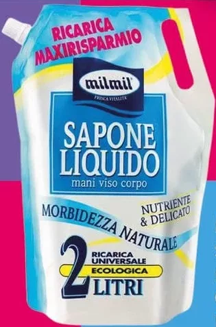 MILMIL săpun lichid rezervă, diverse sortimente, 2 L – cu cardul digital CasaMega