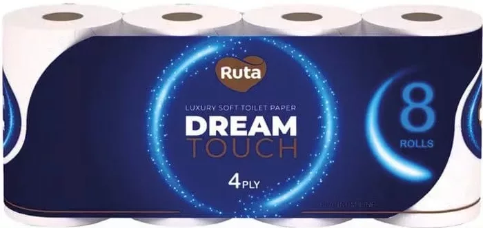 RUTA hârtie igienică, 8 role, 4 straturi
