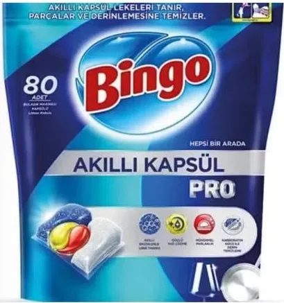 BINGO Pro capsule pentru mașina de vase, 80 buc., preț pe ambalaj
