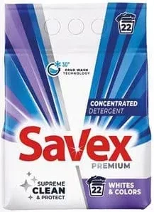 SAVEX detergent automat, diverse sortimente, 1,8 kg — preț de duminică