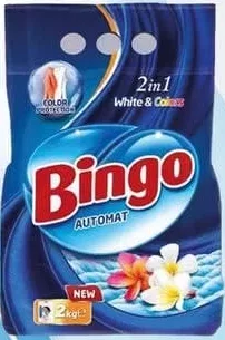 BINGO detergent automat, diverse sortimente, 2 kg — cu cardul CASAMEGA