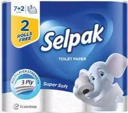 SELPAK hârtie igienică, 3 straturi, 7+2 role GRATIS, cu cardul digital CasaMega