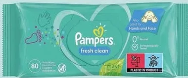 PAMPERS Fresh Clean șervețele umede, 80 bucăți